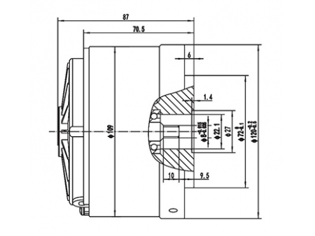 350W Lifting Motor, PMDC Brushed Motor ZD109A1