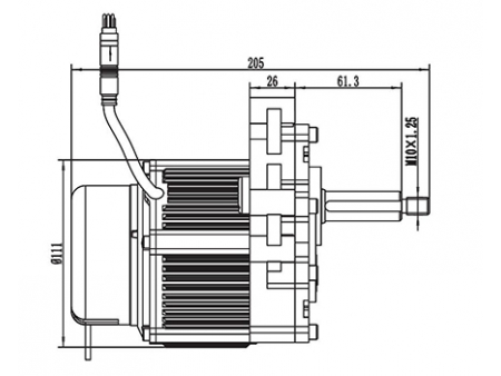 200W Drive Motor, PMDC Brushless Motor TF095CH