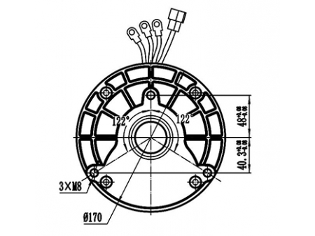 1200-1500W Drive Motor, PMDC Brushless Motor TF133AH