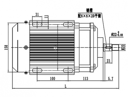 1200-1800W Drive Motor, PMDC Brushless Motor TF133AHF