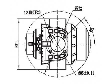 750-1000W Drive Motor Assembly (PMDC Brushless Motor) TF110BH1-JY120X