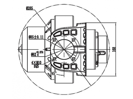 500W Drive Motor Assembly (PMDC Brushless Motor) TF110BH2