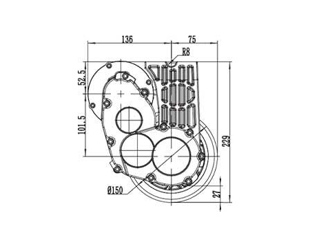 500W Drive Motor Assembly (PMDC Brushless Motor) TZ090AH1-JS13S