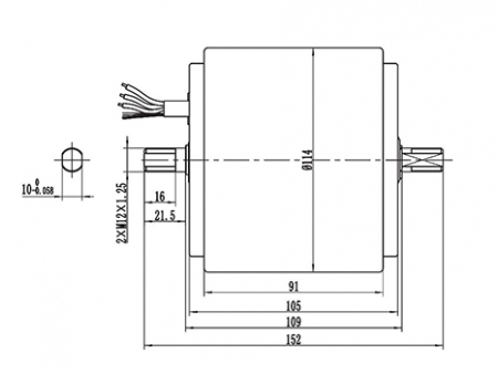 400W Reduction Hub Motor, PMDC Brushless Motor GF068ALH