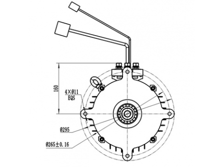 6000-11000W Traction Motor, PMDC Brushless Motor TZ210BX-T