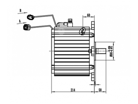 6000-11000W Traction Motor, PMDC Brushless Motor TZ210BX-T