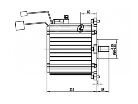 6000-11000W Traction Motor, PMDC Brushless Motor TZ210BX-T