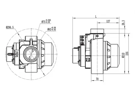 1200W Drive Motor Assembly, PMDC Brushless Motor TF110BH1-JY120X.32