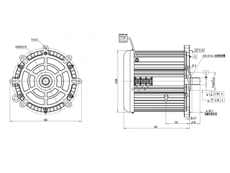23000W Traction Motor, PMDC Brushless Motor TR260BXF