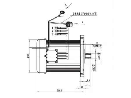 7000W Traction Motor, PMDC Brushless Motor TR155B