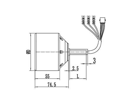 200-250W Drive Motor, PMDC Brushless Motor GF055AH