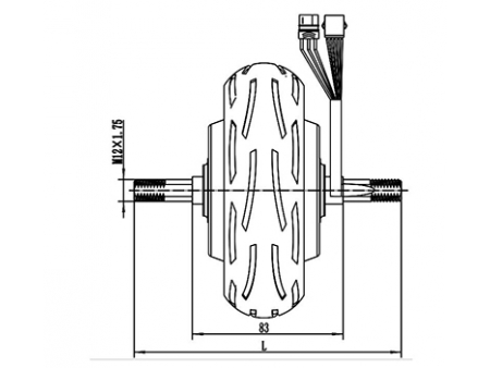 150W Drive Motor, PMDC Brushless Motor GF075AQH1