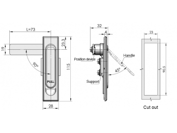 MS717 Swing Handle Cabinet Lock