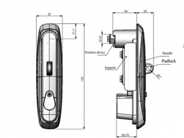 MS818-1A Paddle Lock