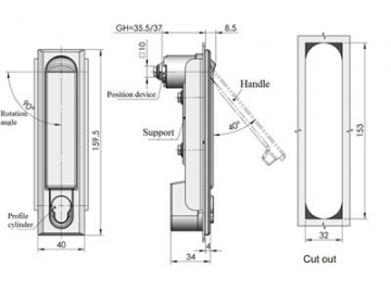 MS818-3B Paddle Lock