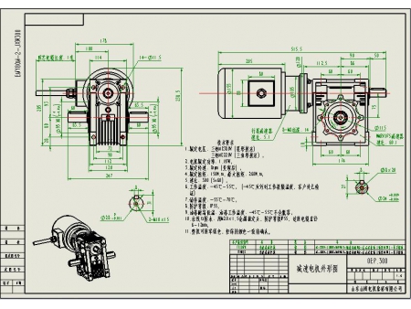 EM80YM-2-JXW300 AC Gearmotor