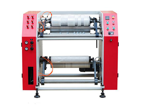 Semi-automatic Stretch Film Slitter Rewinder