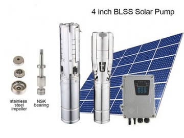 4"  Solar Submersible Pump, DC Solar Water Pump ( SS304 Impeller), BLSS