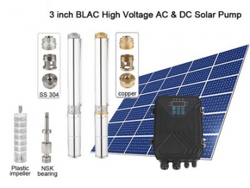 AC/DC Submersible Well Pump, Solar Water Pump