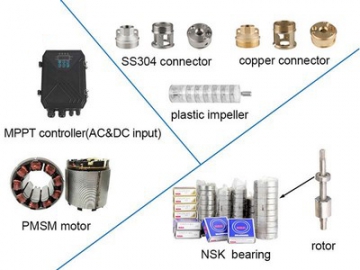 AC/DC Submersible Well Pump, Solar Water Pump