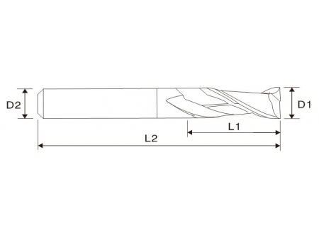 EMA01 2 Flute Square Carbide End Mills