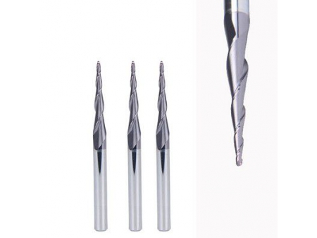 EMA16 2 Flute Ball End Mill with Taper Neck