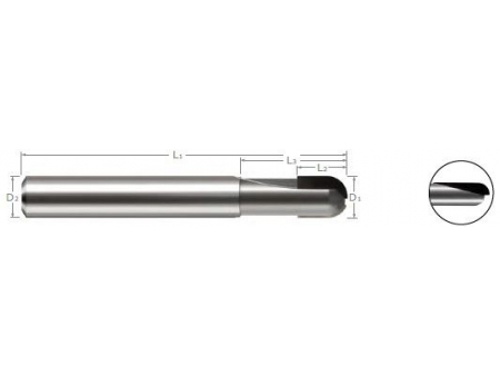 PCD End Mill, Ball Nose