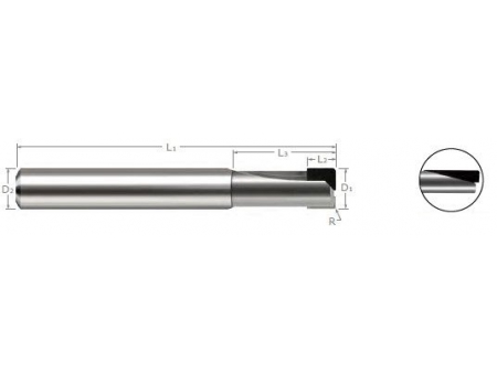 PCD End Mill, Corner Radius