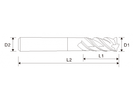 EMT11 4 Flute Carbide Square End Mill for Stainless Steel