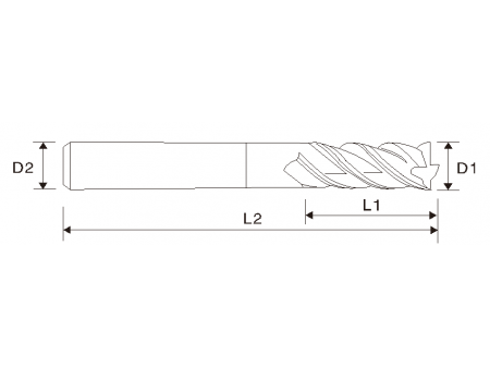 EMT04 4 Flute Carbide Router Bit, Long Length