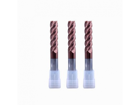 EMB04 4 Flute Solid Carbide Flat End Mill, Long Length