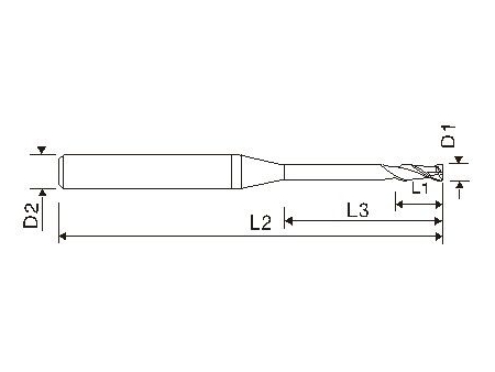 EMC11 X5070 2 Flute Micro Square End Mill