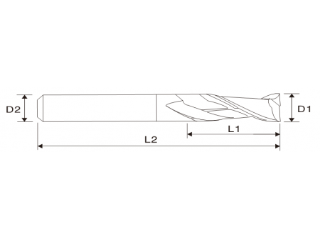 EME01 Carbide, 2 Flute Square End Mills