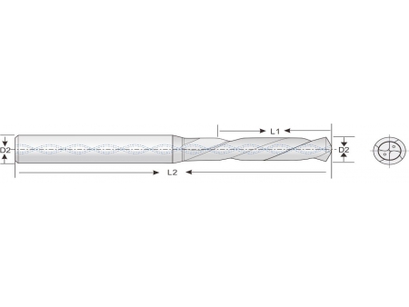 Solid Carbide Drills 3xD, DIN 6537, with Coolant Holes