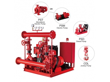 PEDJ series Fire Fighting System  (with Electric Pump, Diesel Pump and Jockey Pump)