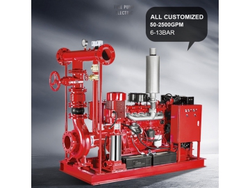 PDJ series Fire Pump Set  (with Diesel Pump and Jockey Pump)