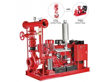 PDJ series Fire Pump Set  (with Diesel Pump and Jockey Pump)