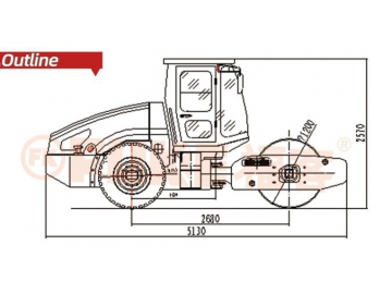 Single Drum Vibratory Roller, FK-208D