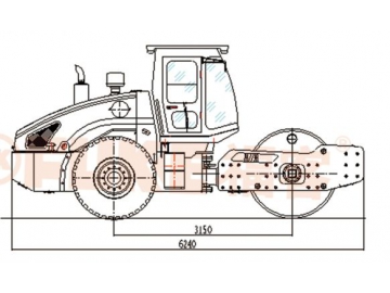 Single Drum Vibratory Roller, FK-220D