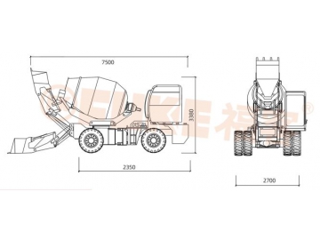 Self Loading Concrete Mixer, FK33-40