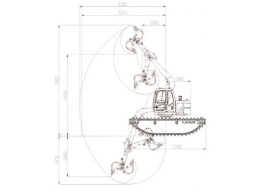 Amphibious Excavator, FK80-9C