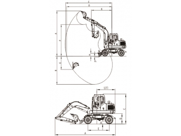 Wheeled Excavator, FK35-9L