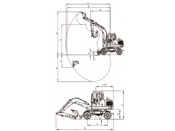 Wheeled Excavator, FK70-9L