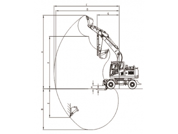 Wheeled Excavator, FK150-9L