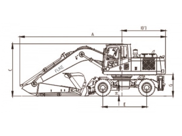 Wheeled Excavator, FK220-9L
