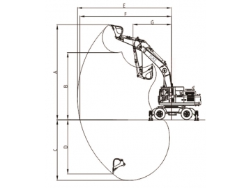 Wheeled Excavator, FK320-9L