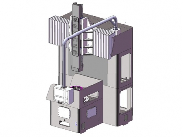 Wheel Disk Vertical Turning Lathe , Gantry Type