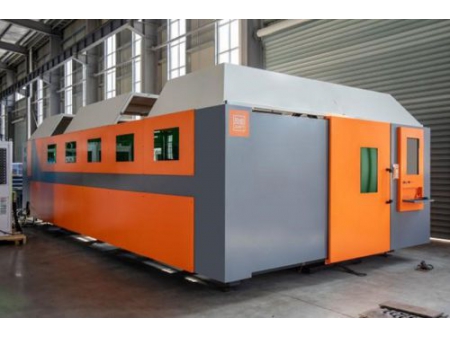 High Power Fiber Laser Cutting Machine, VF6025H  Fully Enclosed Fiber Laser Cutter with Shuttle Table