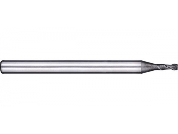 G-RN2  Solid Carbide End Mill for Graphite Machining - Corner Radius - 2 Flutes - Long Neck