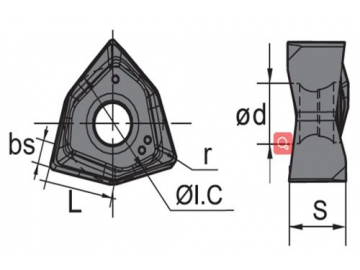 Double-sided Trigon Inserts for Shoulder Milling